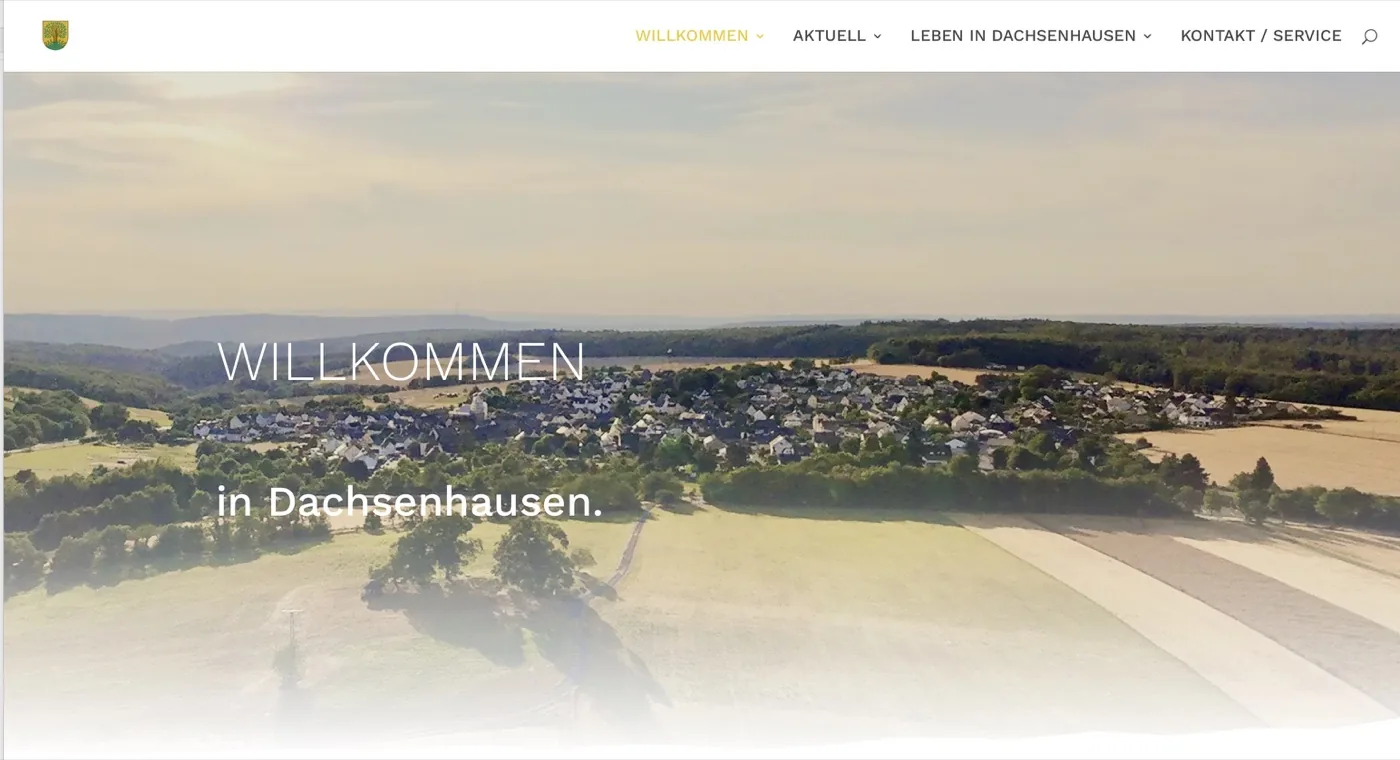 Startseite der Website der Ortsgemeinde Dachsenhausen