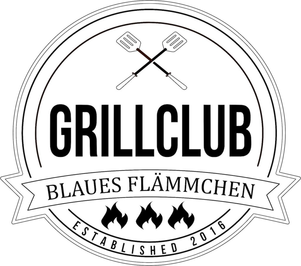 Logo Grafikdesign Grillclub Blaues Flämmchen