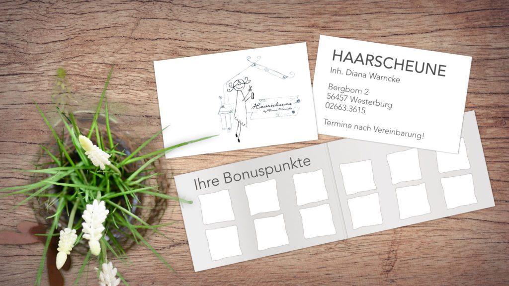 WEDOYU Printdesign Haarscheune Bonuskarte