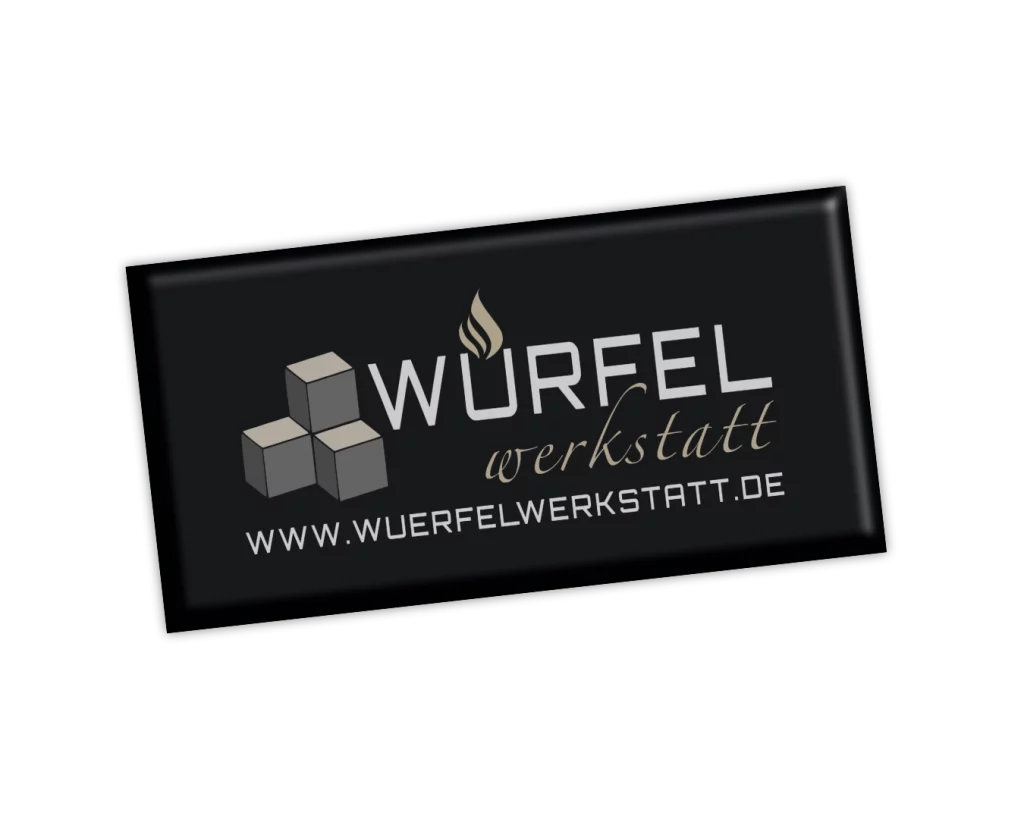 Logo für die Würfelwerkstatt Realisation wedoyu Werbeagentur